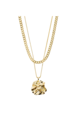 PILGRIM Pilgrim Willpower Curb & Coin Necklace 2in1 Gold