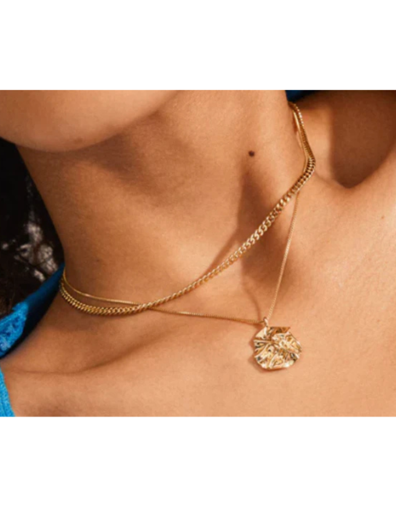 PILGRIM Pilgrim Willpower Curb & Coin Necklace 2in1 Gold