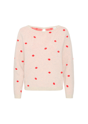 ICHI Brielle Longsleeve in Oatmeal Melange by ICHI