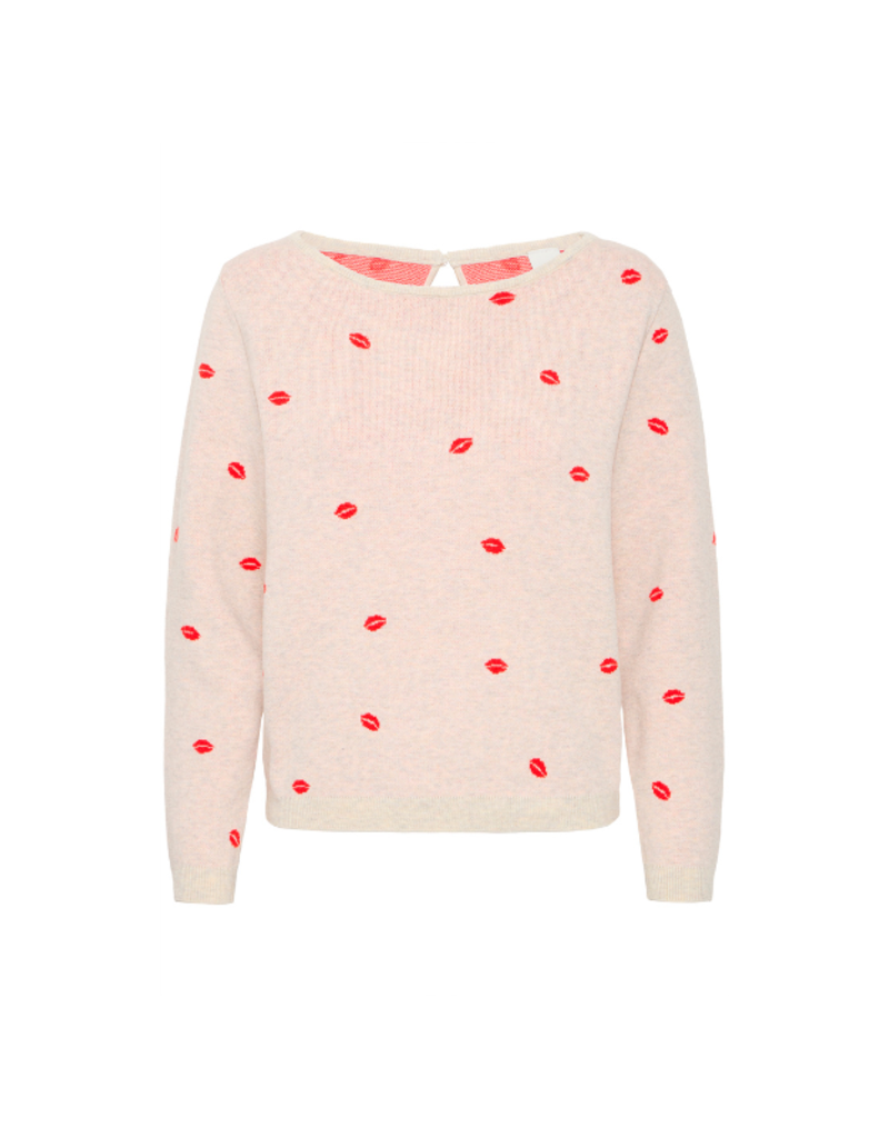 ICHI Brielle Longsleeve in Oatmeal Melange by ICHI