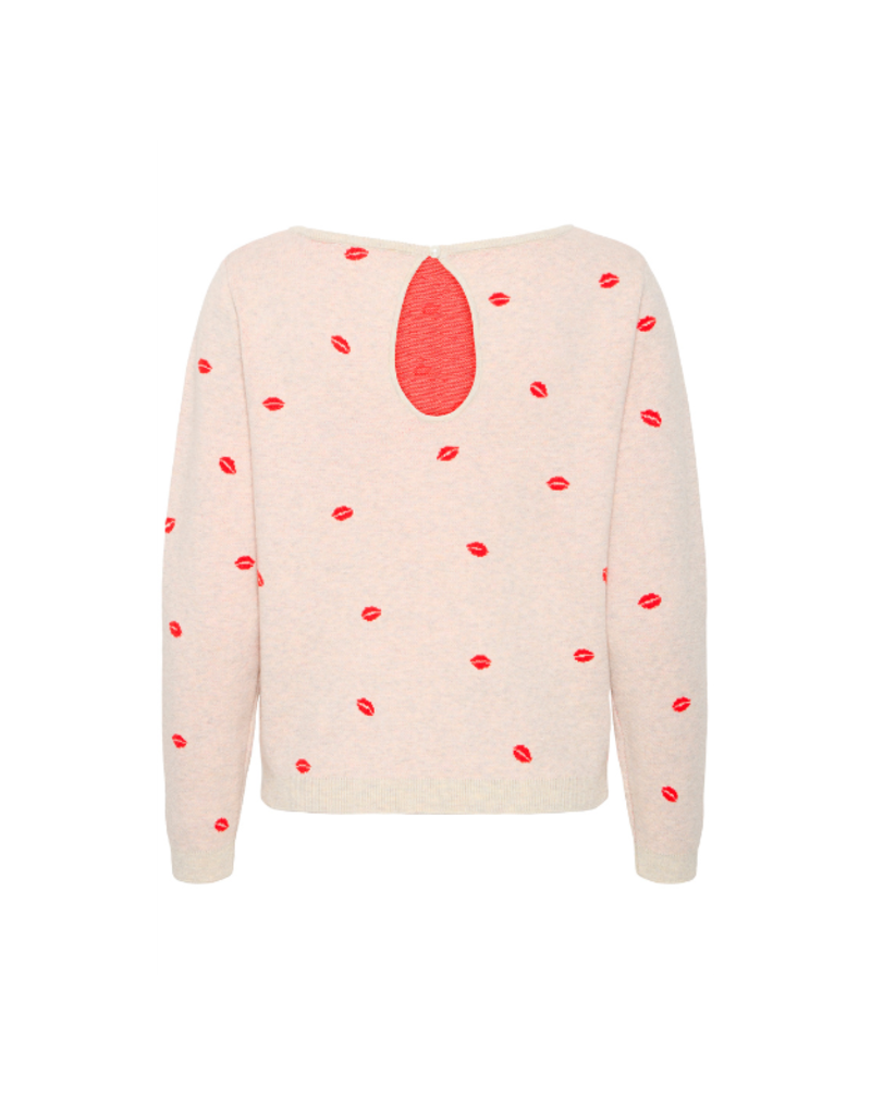 ICHI Brielle Longsleeve in Oatmeal Melange by ICHI