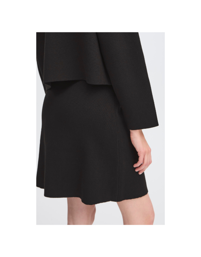 ICHI Ketty Button Front Skirt in Black by ICHI