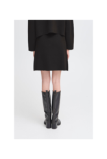 ICHI Ketty Button Front Skirt in Black by ICHI