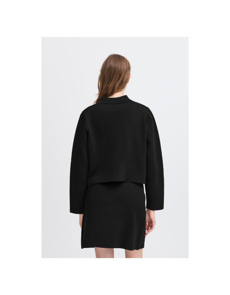 ICHI Ketty Button Down in Black by ICHI