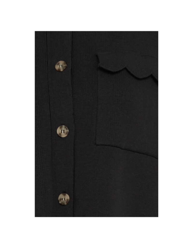 ICHI Ketty Button Down in Black by ICHI