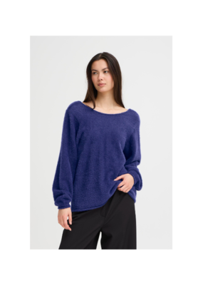 ICHI Bergie Longsleeve in Patriot Blue by ICHI