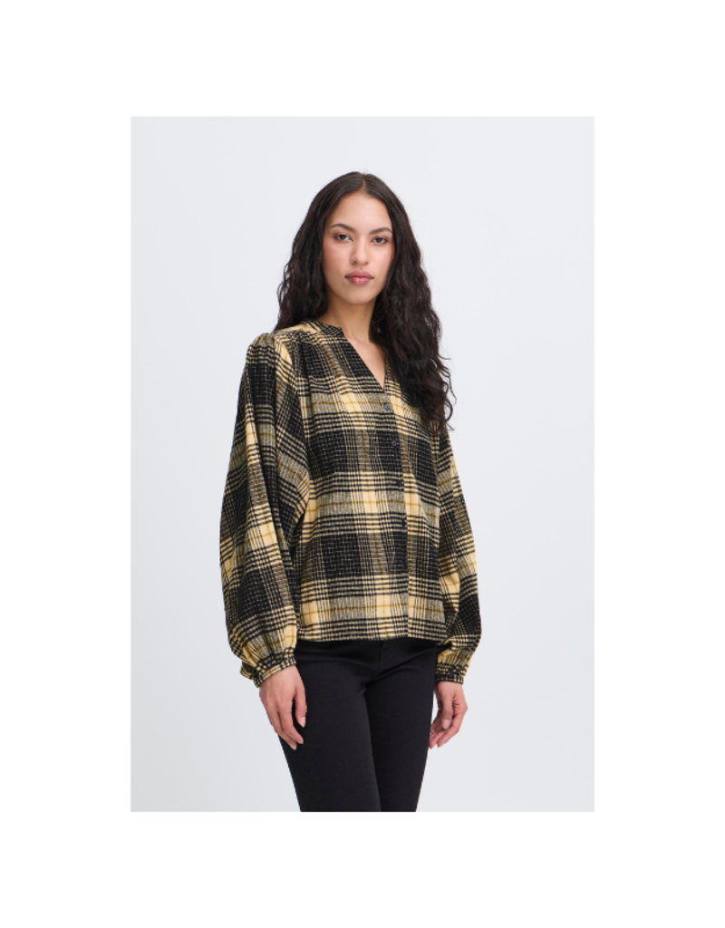 ICHI Esiva Plaid Shirt in Check Patt by ICHI