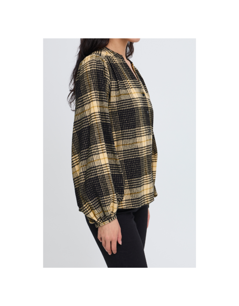 ICHI Esiva Plaid Shirt in Check Patt by ICHI