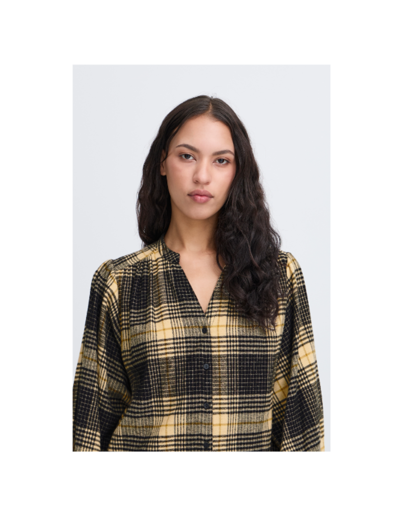 ICHI Esiva Plaid Shirt in Check Patt by ICHI