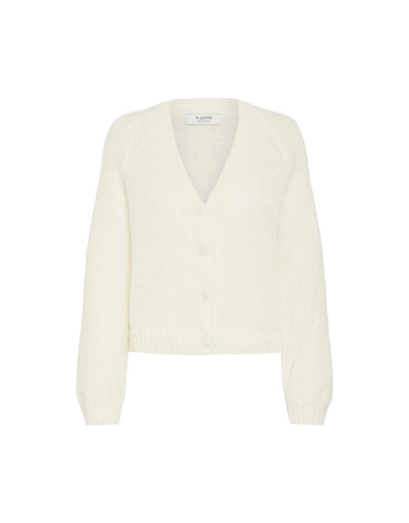 b.young Marcelle Cardigan in Marshmallow by b.young