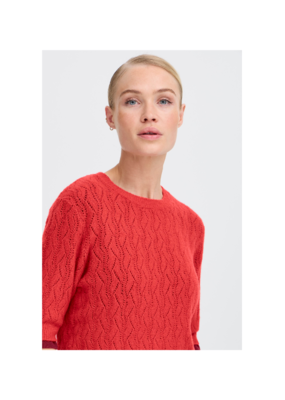 b.young Miffa Oneck Sweater in Barbados Cherry by b.young