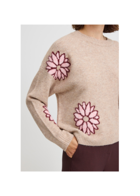 b.young Omea Jumper in Cement Mix by b.young