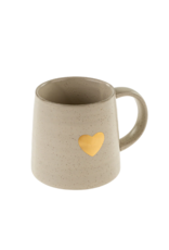Indaba Trading Large Gold Heart Mug
