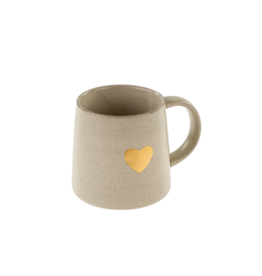 Indaba Trading Large Gold Heart Mug