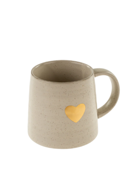 Indaba Trading Large Gold Heart Mug