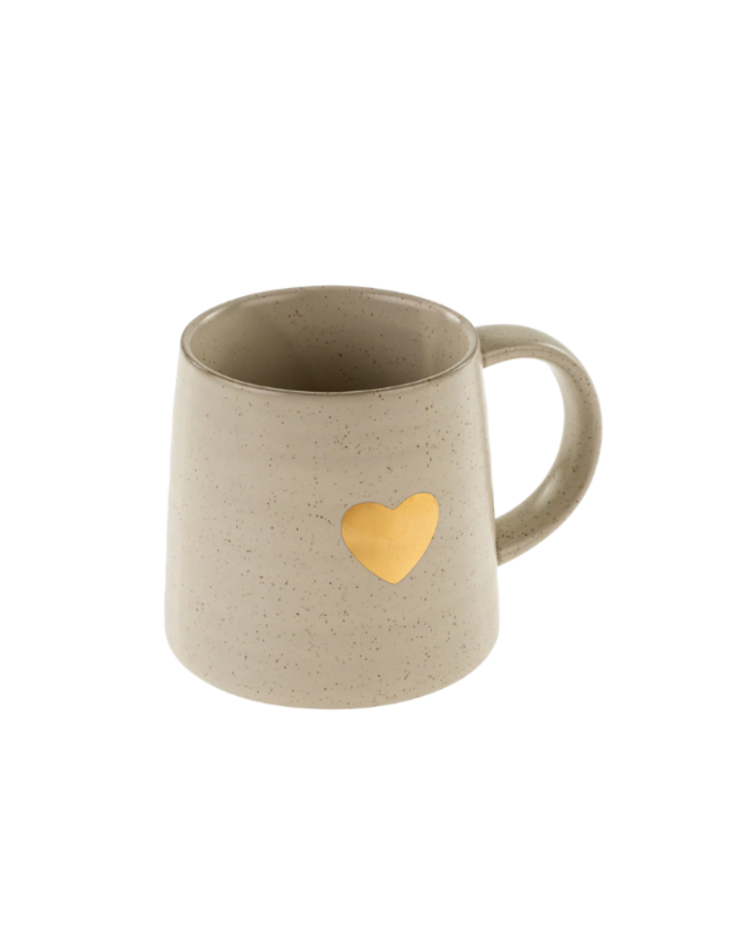 Indaba Trading Large Gold Heart Mug