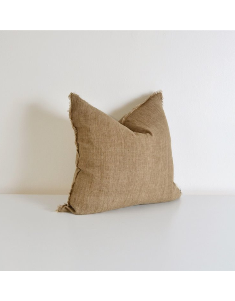 Indaba Trading Lina Linen Pillow in Hazelnut 20x20