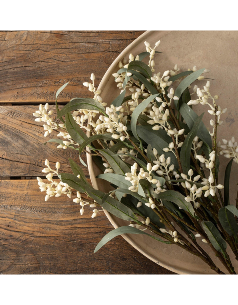 Indaba Trading Flowering Eucalyptus Branch