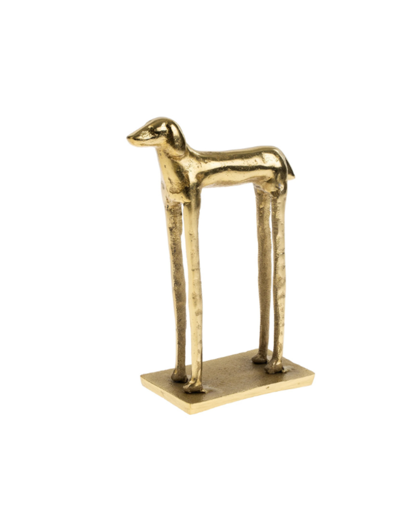 Indaba Trading Doggy Long Legs Statue in Gold