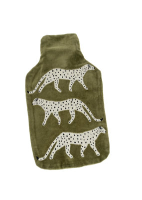 Indaba Trading Leopard Velvet Hot Water Bottle
