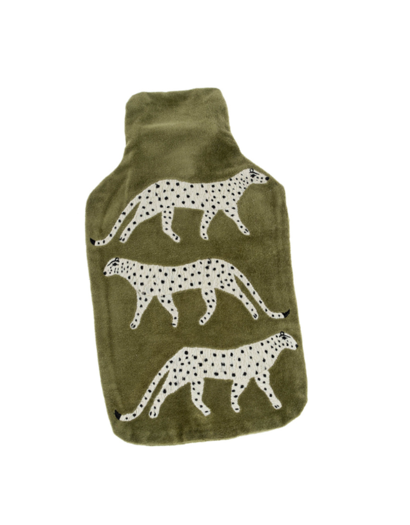 Indaba Trading Leopard Velvet Hot Water Bottle