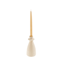 Indaba Trading Arta White Terracotta Candle Holder Large