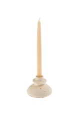 Indaba Trading Arta White Terracotta Candle Holder Small