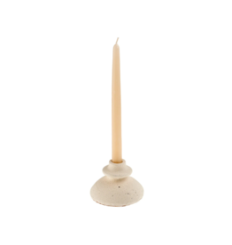 Indaba Trading Arta White Terracotta Candle Holder Small