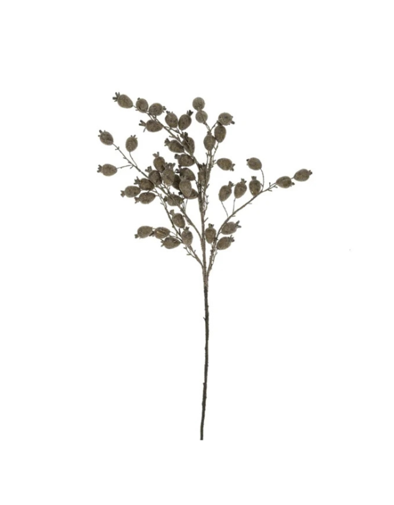 Indaba Trading Dried Berry Branch in Dark Purple