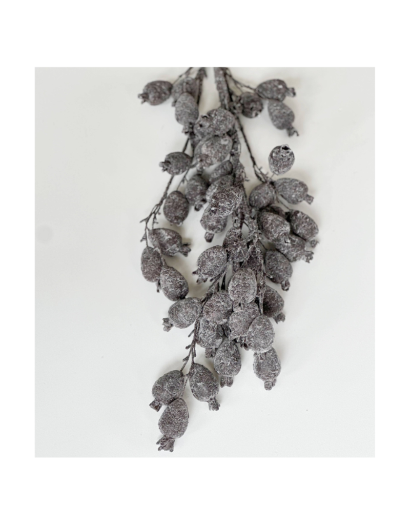 Indaba Trading Dried Berry Branch in Dark Purple