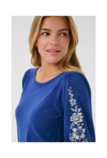 Cream Villea Boatneck Pullover in Galaxy Blue by Cream