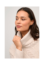Cream Holiday Turtleneck Poncho in Oat Melange by Cream