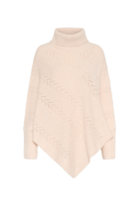 Cream Holiday Turtleneck Poncho in Oat Melange by Cream