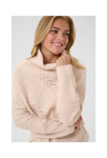 Cream Holiday Turtleneck Poncho in Oat Melange by Cream