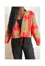 French Toast The Clara Jacket in Orange Pink Tiger by French Toast