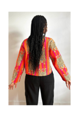 French Toast The Clara Jacket in Orange Pink Tiger by French Toast