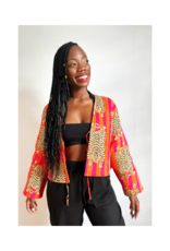 French Toast The Clara Jacket in Orange Pink Tiger by French Toast