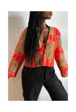French Toast The Clara Jacket in Orange Pink Tiger by French Toast