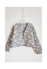 French Toast The Clara Jacket in Blue Grey Floral by French Toast