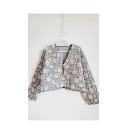 French Toast The Clara Jacket in Blue Grey Floral by French Toast