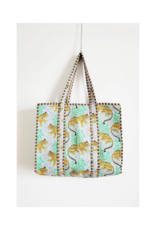 French Toast Weekend Tote in Blue Green Leopard by French Toast