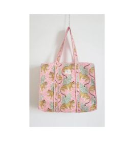 French Toast Weekend Tote in Light Pink Leopard by French Toast