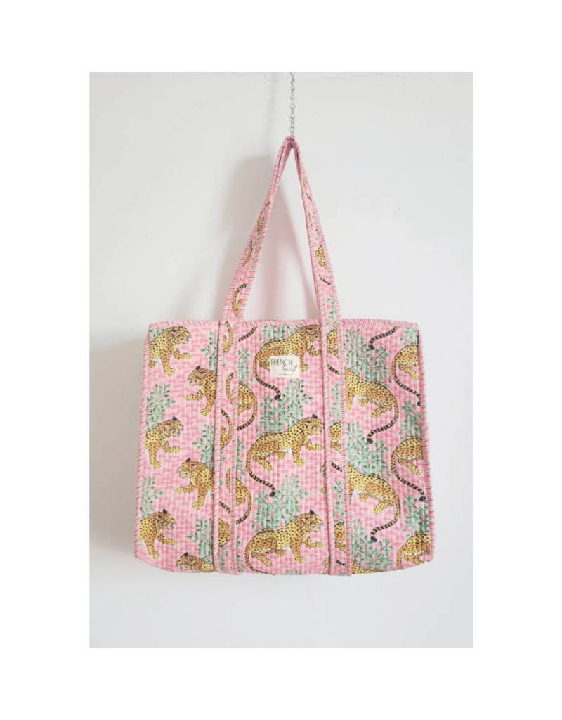 French Toast Weekend Tote in Light Pink Leopard by French Toast