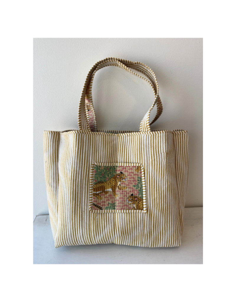 French Toast Weekend Tote in Tan Pink Leopard by French Toast