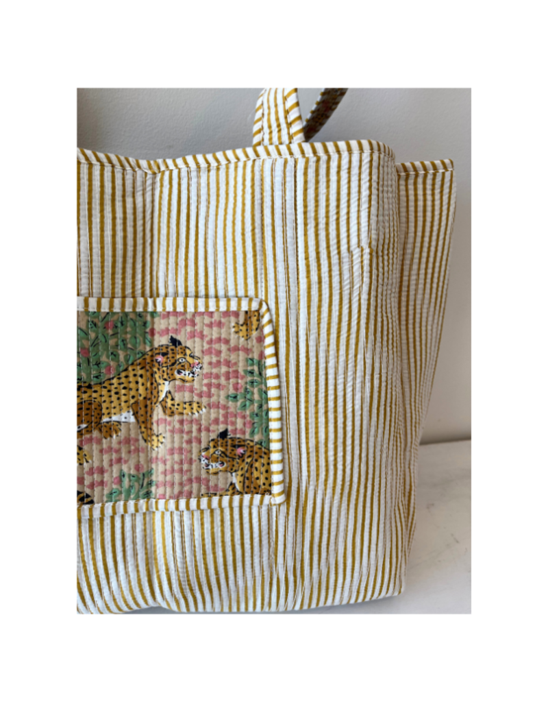 French Toast Weekend Tote in Tan Pink Leopard by French Toast