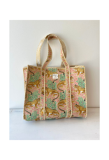 French Toast Weekend Tote in Tan Pink Leopard by French Toast