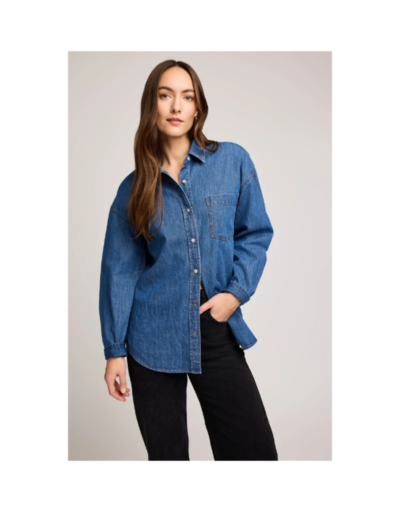 Gentle Fawn Whitney Denim Shirt in Medium Wash by Gentle Fawn