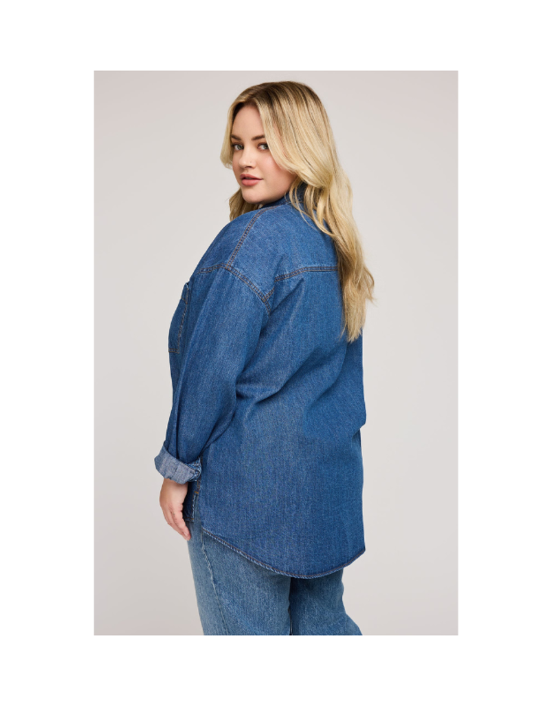 Gentle Fawn Whitney Denim Shirt in Medium Wash by Gentle Fawn