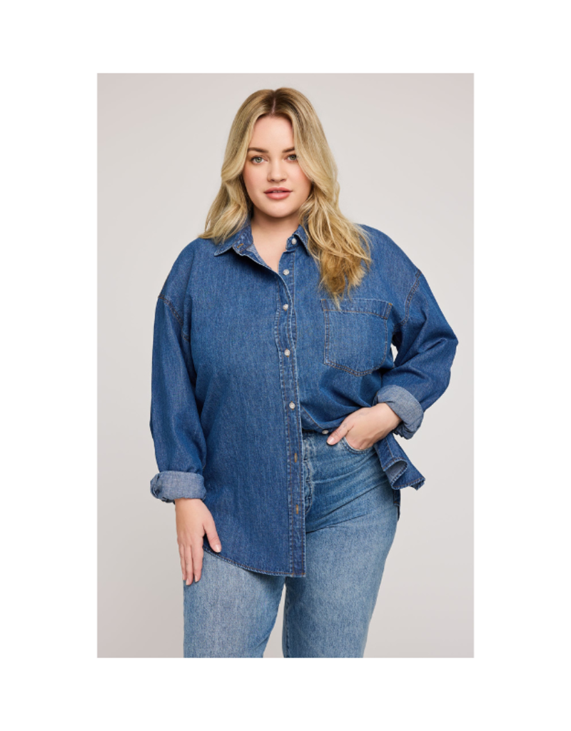 Gentle Fawn Whitney Denim Shirt in Medium Wash by Gentle Fawn