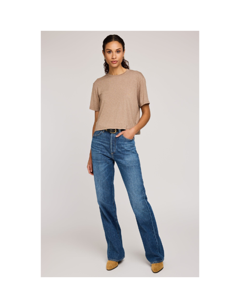 Gentle Fawn Jaxon Tee in Heather Khaki by Gentle Fawn